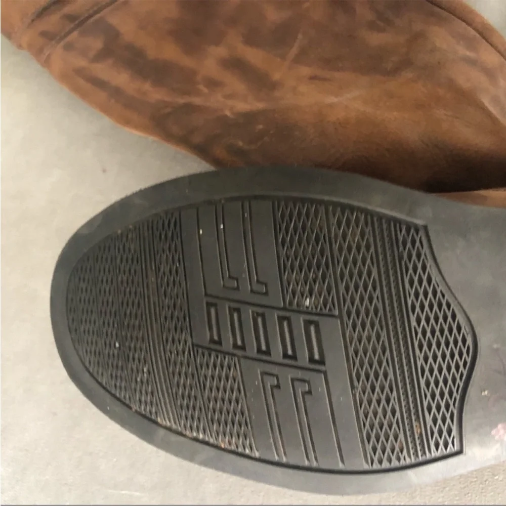 Brown distressed Leather Knee-High Boots size 8 - Picture 4 of 8